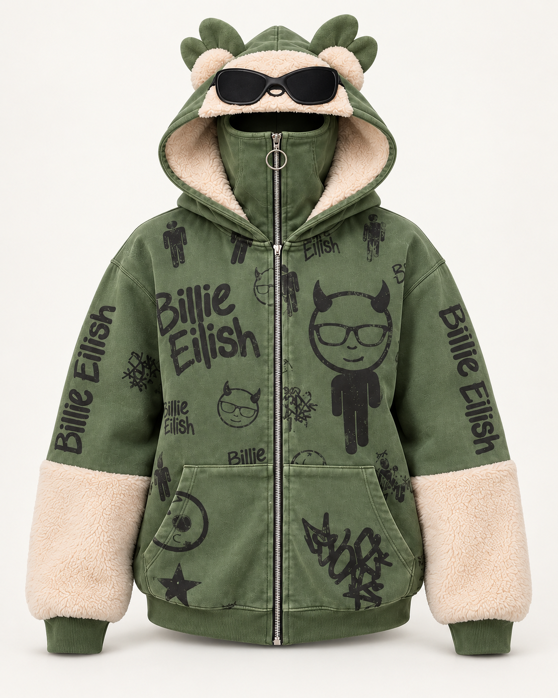 Billie Eilish Ski Mask Hoodie