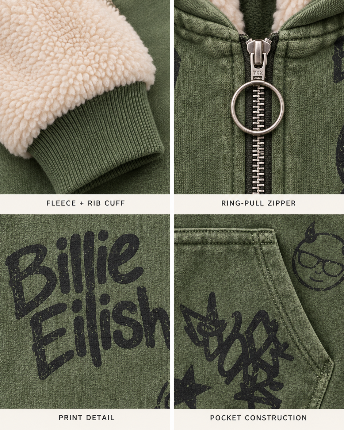 Billie Eilish Ski Mask Hoodie